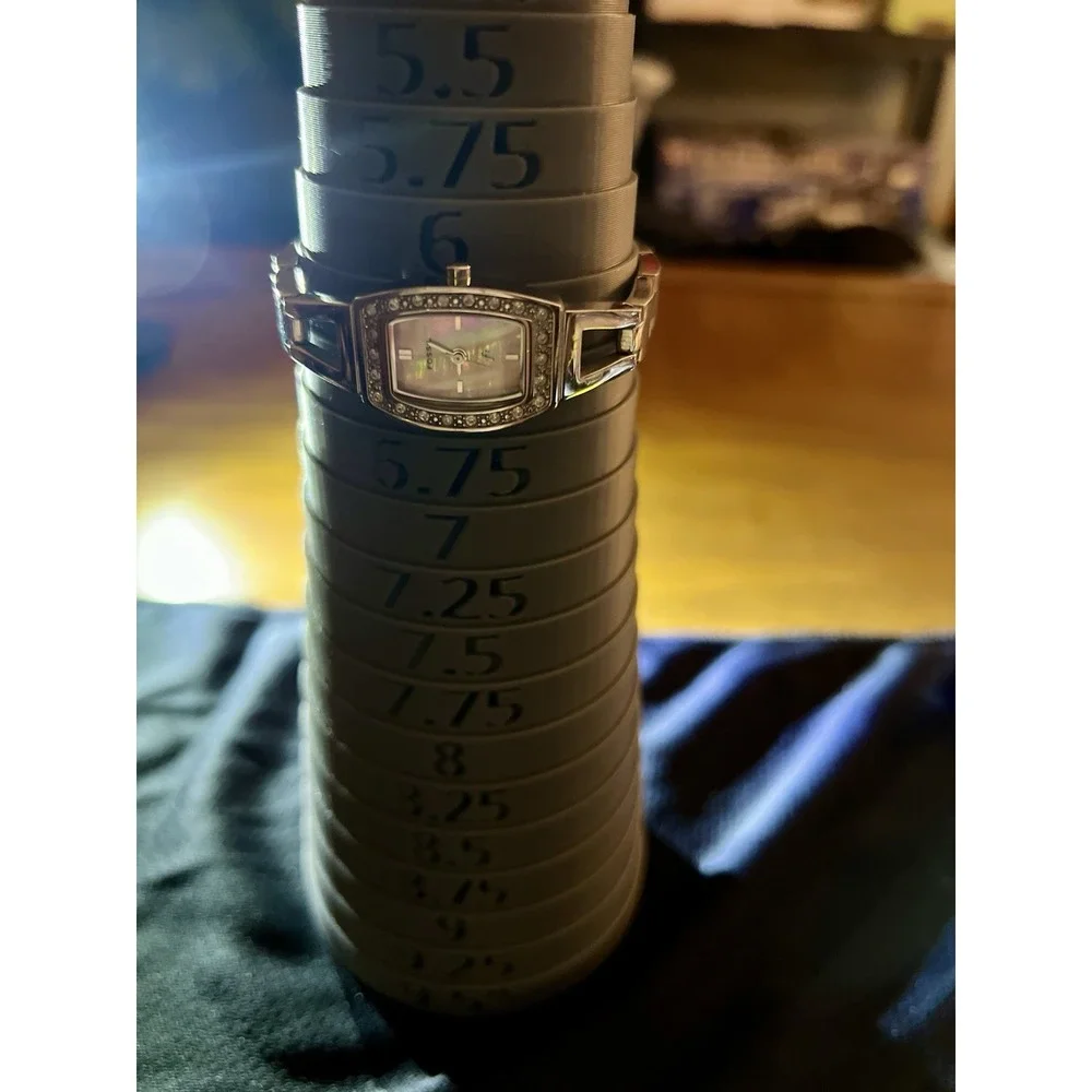 Fossil F2‎ Ladies Silver Tone Pink Dial Rhinestone 19mm Watch ES-9722